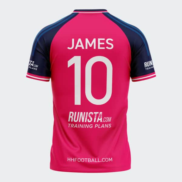 HH Football Academy Hua Hin - Jersey - 2024 - Pink - Boy - Back - 1000
